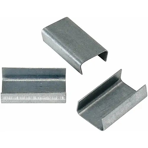 Steel Seals, Open, Fits Strap Width: 1/2", 2000 Per Box