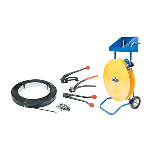 Steel Strapping System, 1/2" Strapping Width, Open Seal Type