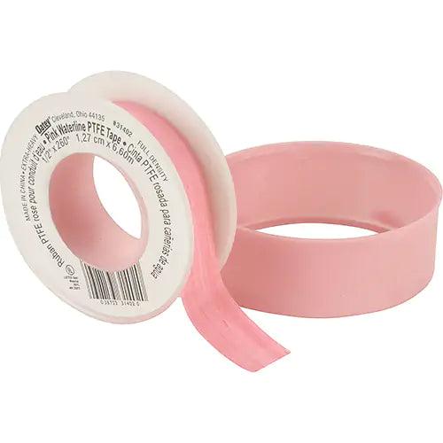 Ruban Téflon® - Filetage pour conduites d'eau, 660 cm (L) x 1,27 cm (l), rose