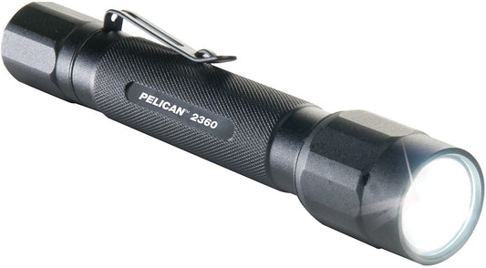 Tactical Flashlight, Black, 2AA, 375 Lumens