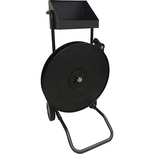 Strapping Dispenser, Black, Polyester/Steel/Polypropylene Straps, 16"/8" Core Dia., 3"/8"/6" Roll Width