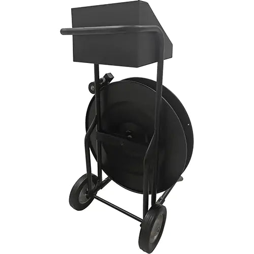 Strapping Dispenser, Black, Polyester/Steel/Polypropylene Straps, 16"/8" Core Dia., 3"/8"/6" Roll Width