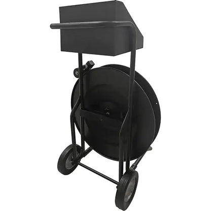 Strapping Dispenser, Black, Polyester/Steel/Polypropylene Straps, 16"/8" Core Dia., 3"/8"/6" Roll Width