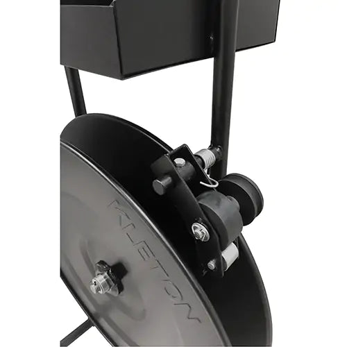 Strapping Dispenser, Black, Polyester/Steel/Polypropylene Straps, 16"/8" Core Dia., 3"/8"/6" Roll Width