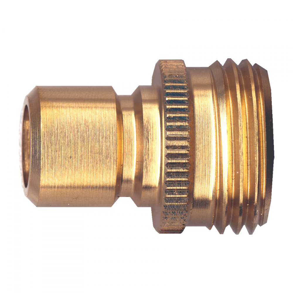 Water Hose Couplings, Brass, QD Coupler x Male Water Thread