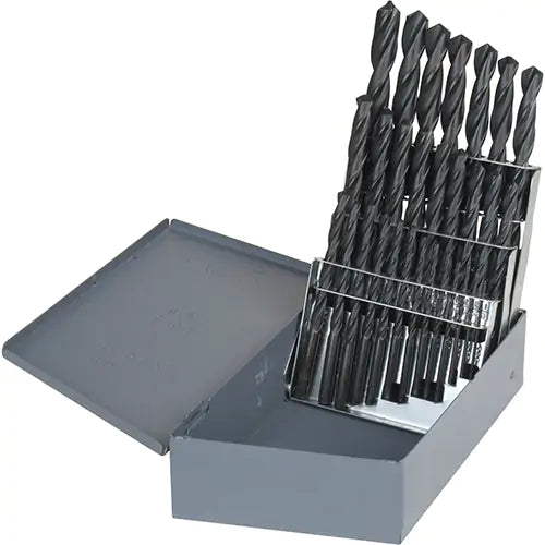 Hyper Jobber Length Drill Bit Set, 29 Pieces, High Speed Steel