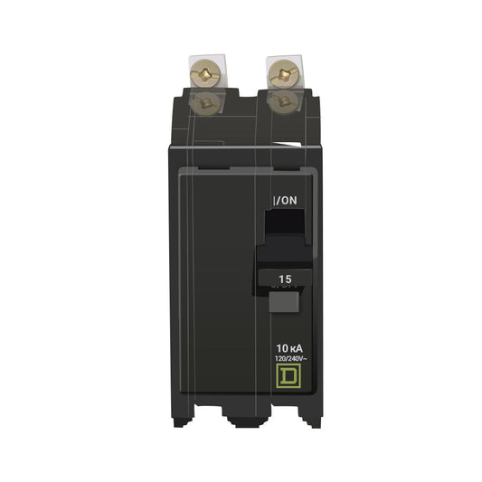 Mini Circuit Breaker Qo 15A 2 Pole 120/240Vac 10kA Bolt On