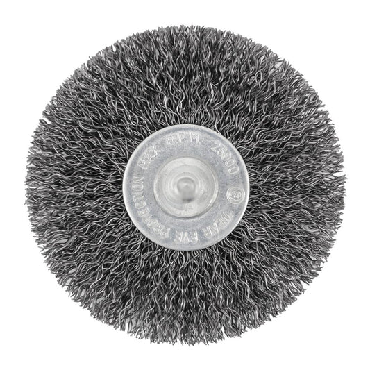 JET 3 x 1/4" Shaft mounted crimped radial brush