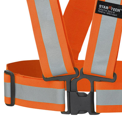 Bretelle de sécurité de 5 cm ajustable, détachable en 4 points avec sac, orange, GR: O/S