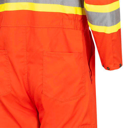 Combinaison de sécurité, polyester/coton, orange, taille : 44 grande taille