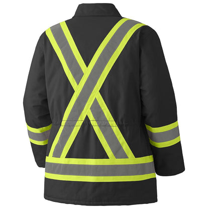 Parkas de sécurité, en coton matelassé, noir, SZ : M