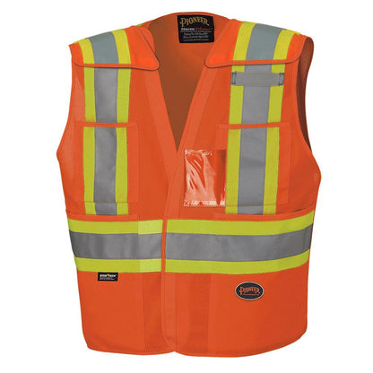 Gilet de sécurité détachable, épaules tombantes, tricot de poly interlock, Orange, GR: 2/3XL