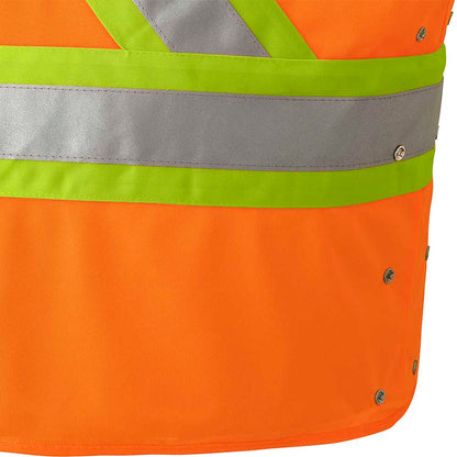 Gilets de sécurité, Ajustables, Fermeture à crochets et boucles, Orange, GR: 4/5XL