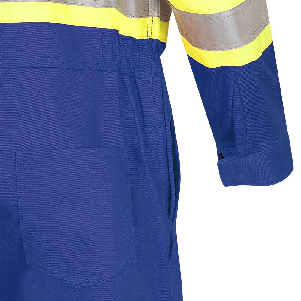 Combinaison de sécurité homologuée FR/ARC, 100 % coton, bleu roi, taille : 42 grande taille