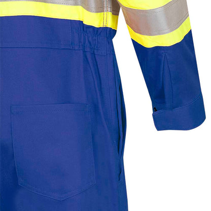 Combinaison de sécurité homologuée FR/ARC, 100 % coton, bleu roi, taille : 42 grande taille