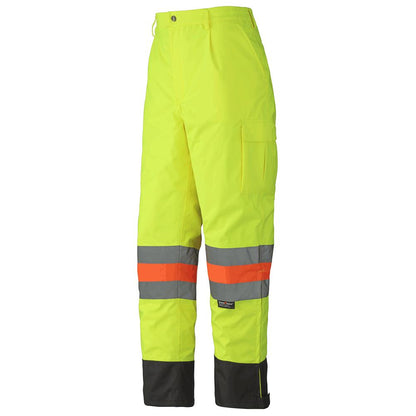 Pantalon de sécurité routière imperméable haute visibilité, approuvé MTQ, jaune, SZ : S