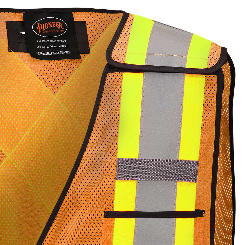Gilets de sécurité détachable en mesh, CSA, Orange, O/S