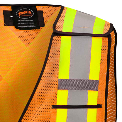 Gilets de sécurité détachable en mesh, CSA, Orange, O/S