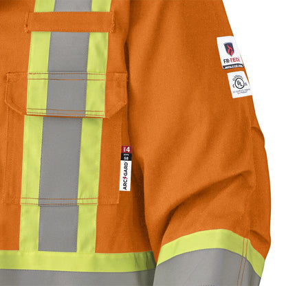 Parka de sécurité matelassée en coton ignifuge haute visibilité, orange, SZ : 4XL
