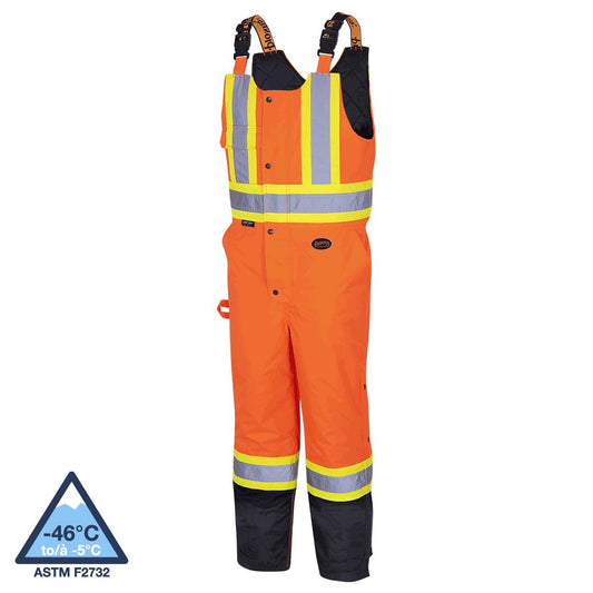 Salopette de sécurité matelassée imperméable haute visibilité, orange, SZ : S