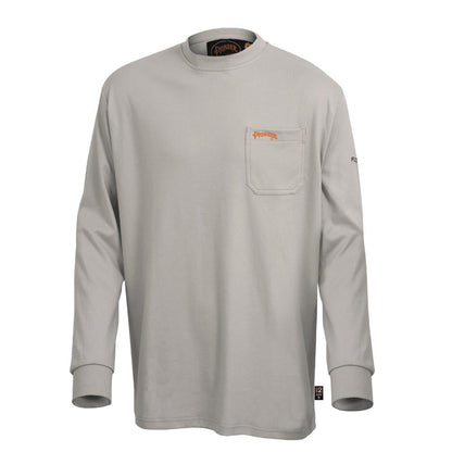 Chemise en coton à manches longues ignifuge, gris clair, SZ : 2XL
