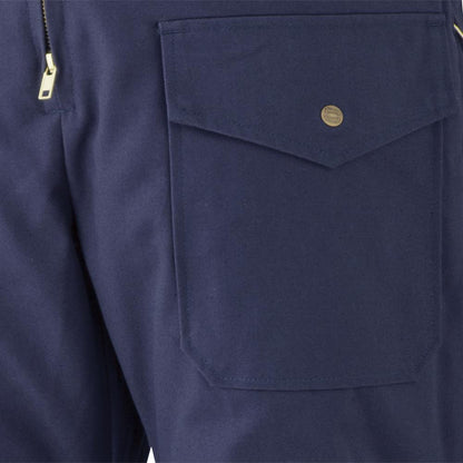 Safety Overalls, Quilted Cotton Duck, Navy, SZ: 4XL