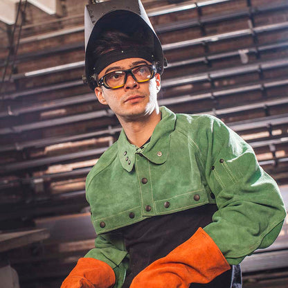 Ranpro Welder's Cape Sleeves, CS 100, Green, SZ: L