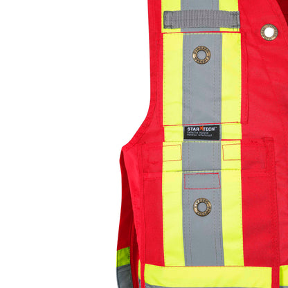 Gilet de superviseur CSA - 600 Denier, Rouge, GR: M