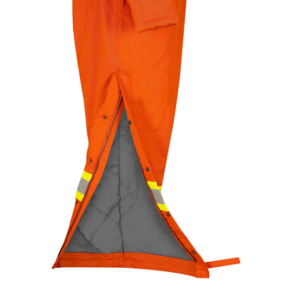 Combinaison de sécurité en coton matelassé ignifuge haute visibilité, orange, SZ : 2XL