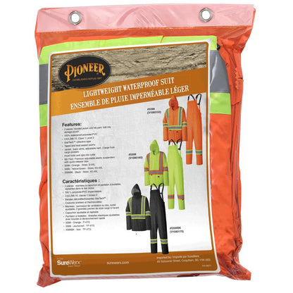 Combinaison de pluie légère et imperméable, orange, taille L