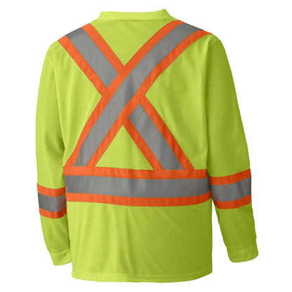 Chandail de sécurité à manches longues, micro-maille de poly, jaune, GR: 4XL