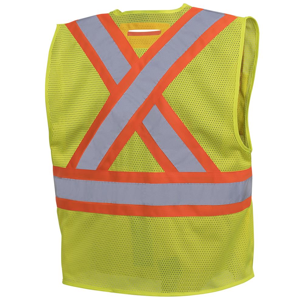 Veste de signalisation, non détachable en maille de poly, jaune, GR: 2/3TG
