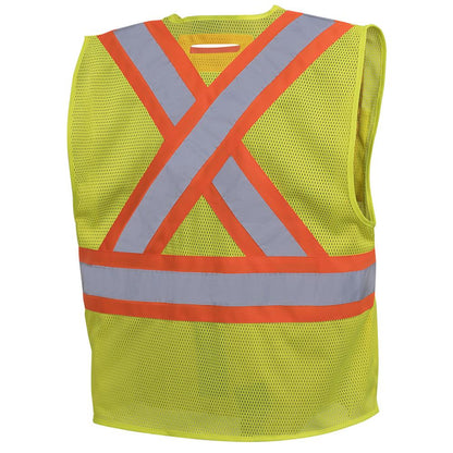 Veste de signalisation, non détachable en maille de poly, jaune, GR: 2/3TG