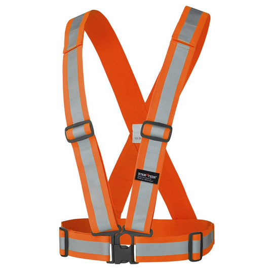 Bretelle de sécurité de 5 cm ajustable, détachable en 4 points avec sac, orange, GR: O/S