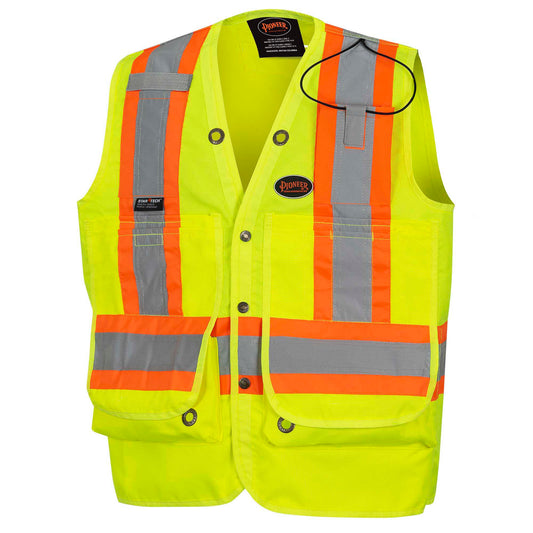 Gilets de sécurité - Polyester Oxford enduit de polyuréthane 600 deniers, Jaune, GR: 2XL