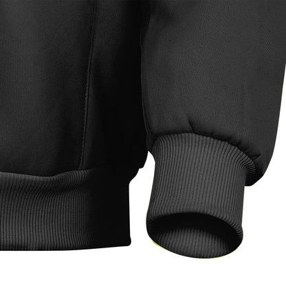 Hi-Viz Polyester Fleece Hoodie, Black, SZ: 4XL