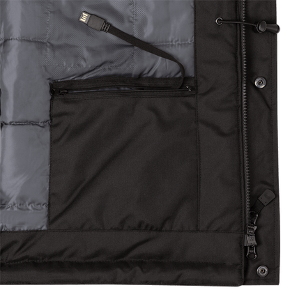 Hi-Viz Waterproof Insulated Heated Safety Jacket, Black, SZ: M