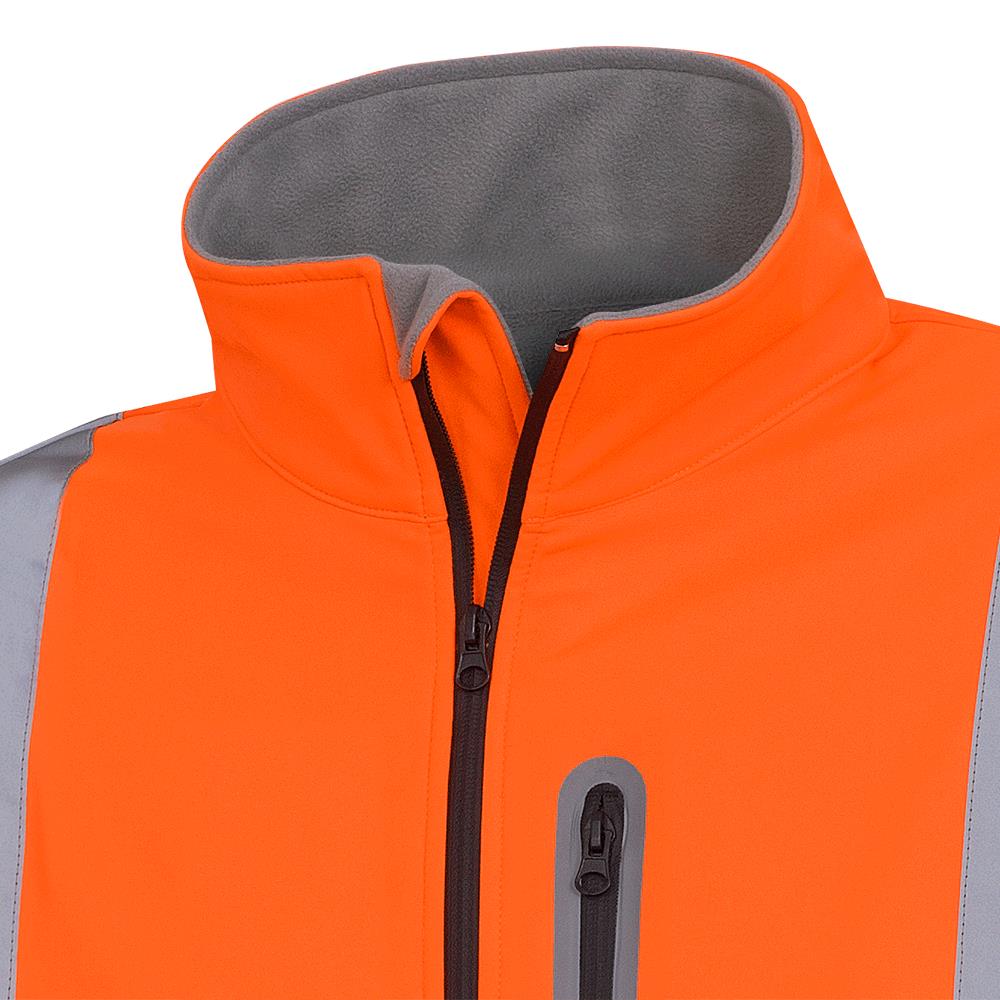 Vestes de sécurité à coque souple haute visibilité, résistance mécanique, orange, SZ : 4XL