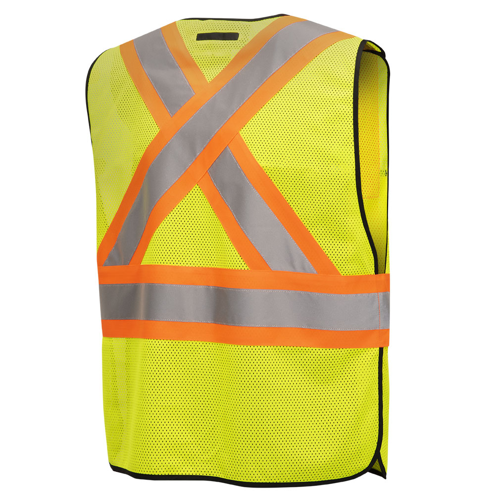 Gilets de sécurité détachable en mesh, CSA, Jaune, O/S
