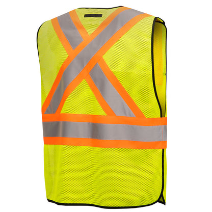 Gilets de sécurité détachable en mesh, CSA, Jaune, O/S
