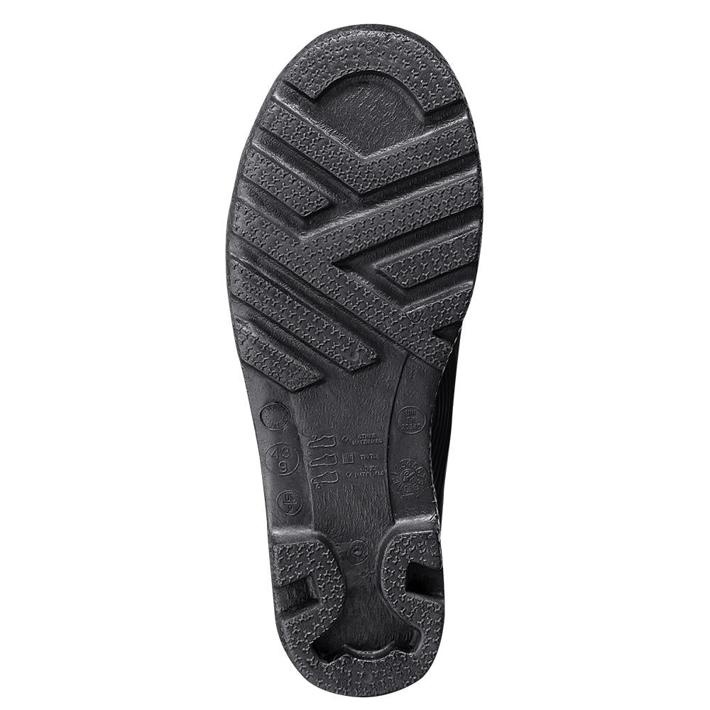 Bottes en PVC à bout uni, noires, SZ : 10