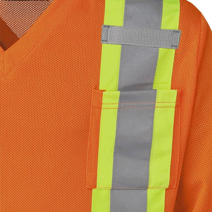Chandail de sécurité à manches longues, micro-maille de poly, orange, GR: M