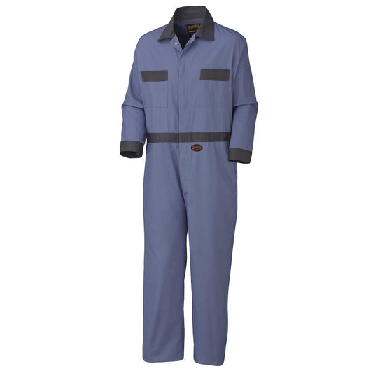 Combinaison avec boutons en laiton dissimulés, 100 % coton, bleu marine, SZ : 54