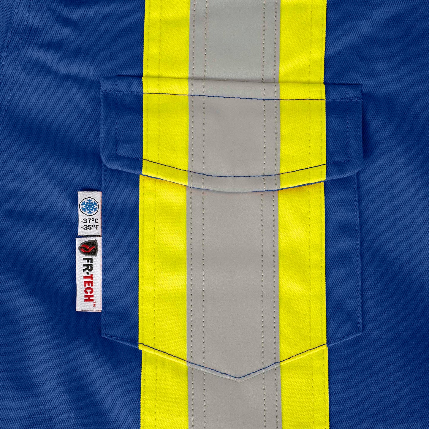 Combinaison de sécurité en coton matelassé ignifuge haute visibilité, bleu roi, SZ : 3XL