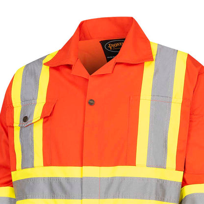 Combinaison de sécurité, polyester/coton, orange, taille : 44 grande taille