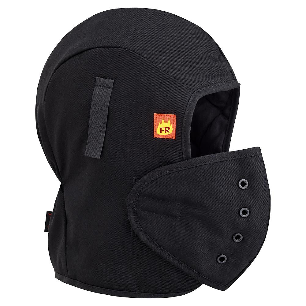 Doublure de casque de sécurité matelassée résistante aux flammes avec embout buccal, noir, SZ : O/S