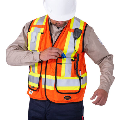 Gilets de sécurité ignifuges Hi-Viz FR-Tech® pour géomètres, orange, SZ : XL