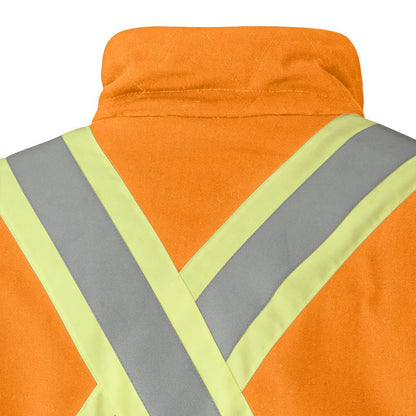 Parka de sécurité matelassée en coton ignifuge haute visibilité, orange, SZ : XL
