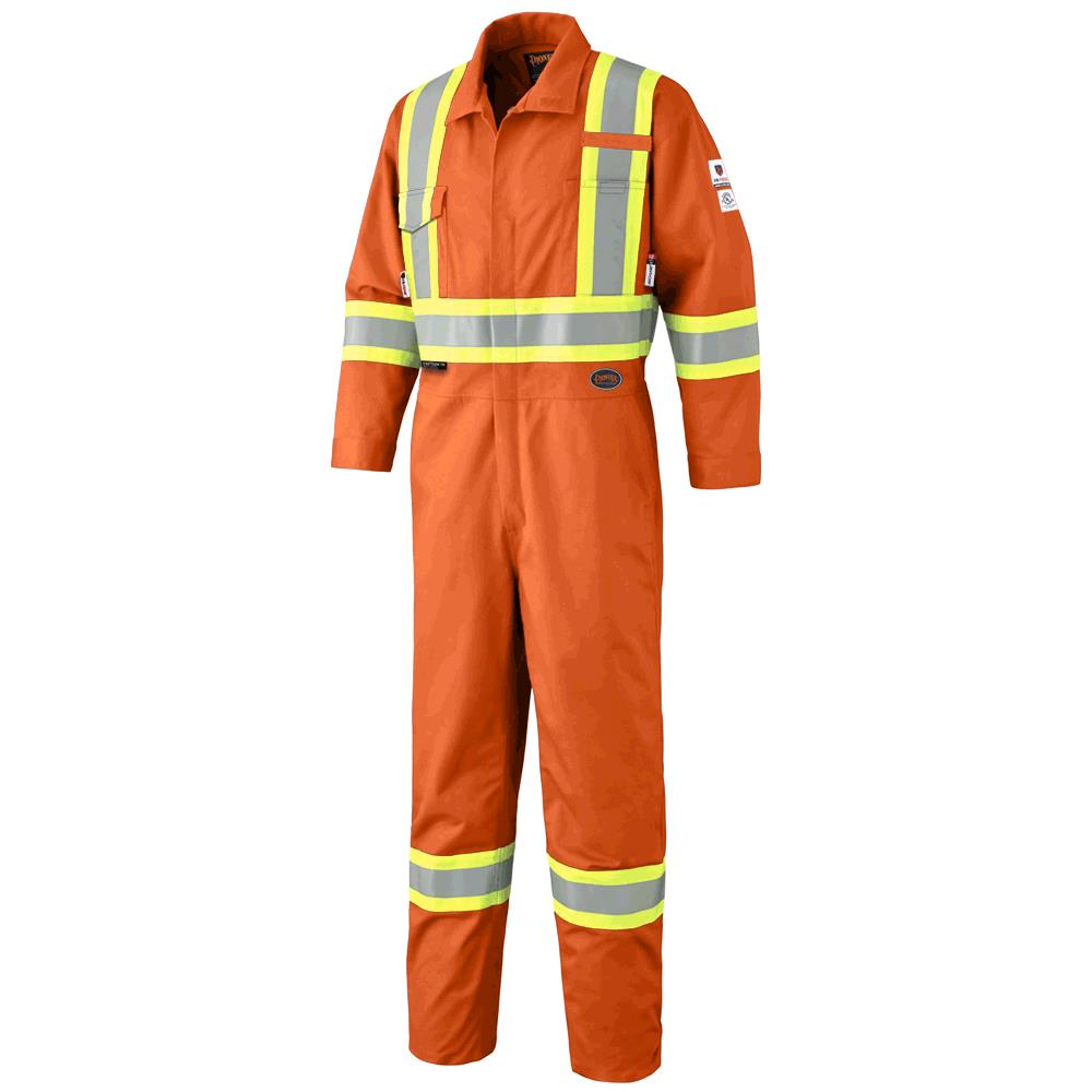 FR-Tech® 88/12, Arc Rated, 7 oz Safety Coverall, Orange, SZ: 42 Tall