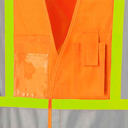 Gilets de sécurité, Ajustables, Fermeture à crochets et boucles, Orange, GR: 4/5XL